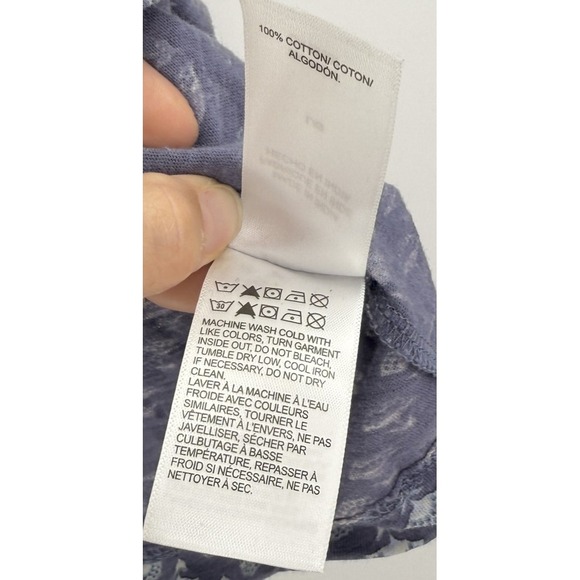 Lucky Brand Blue Cropped Babydoll Crochet Peplum Tank Top Sz L Boho Y2K Festival - Picture 7 of 9